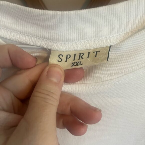 Vintage 90s crisp white Long Sleeve Waikiki Beach Spirit wear spellout XXL - Picture 3 of 5